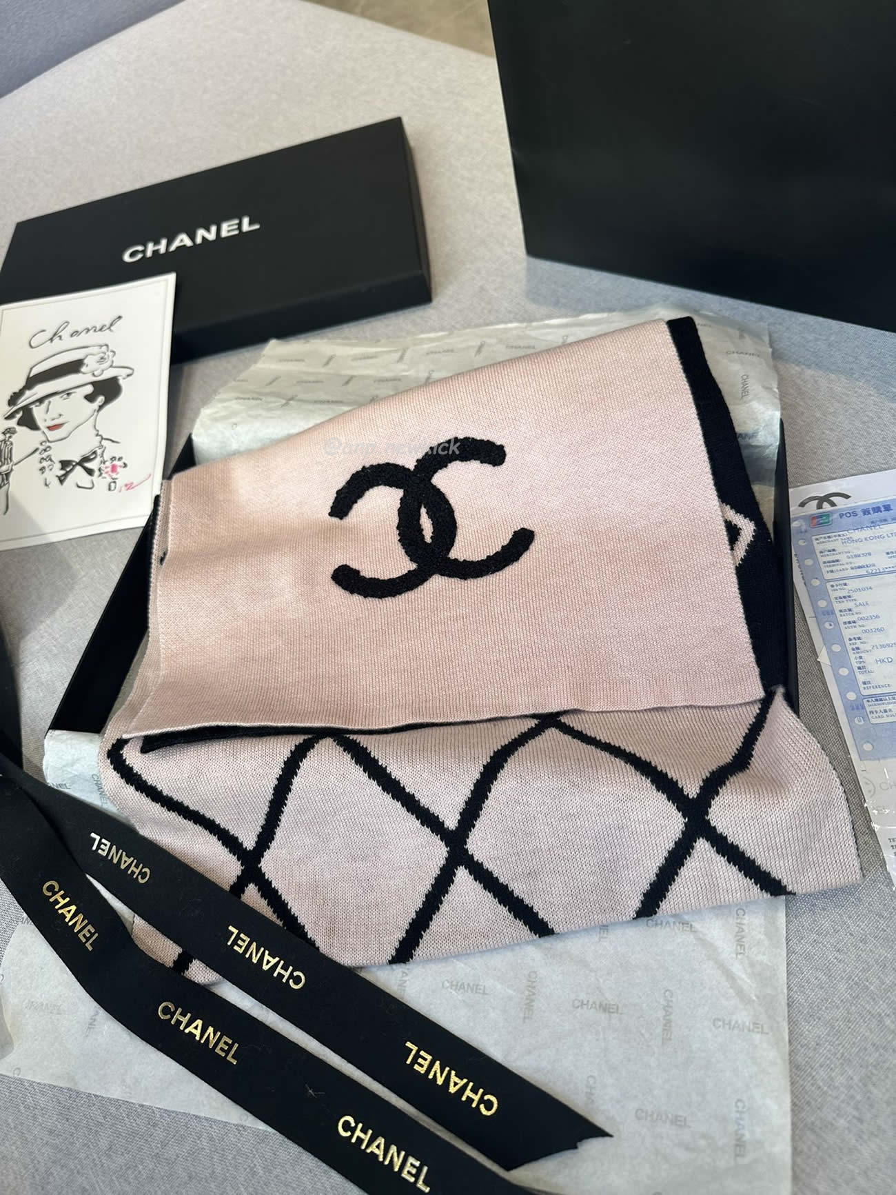 Chanel 2024 New 24b Cashmere Knitted Scarf 30x180cm (4) - www.newkick.vip